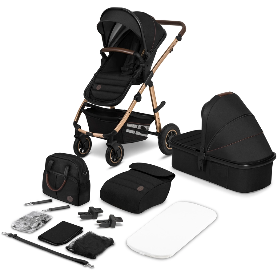 lionelo Kombikinderwagen Amber 2 in 1 Black Onyx