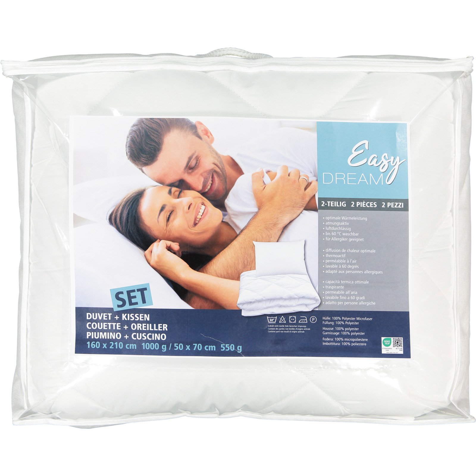 Set Duvet mit Kissen, 2-teilig