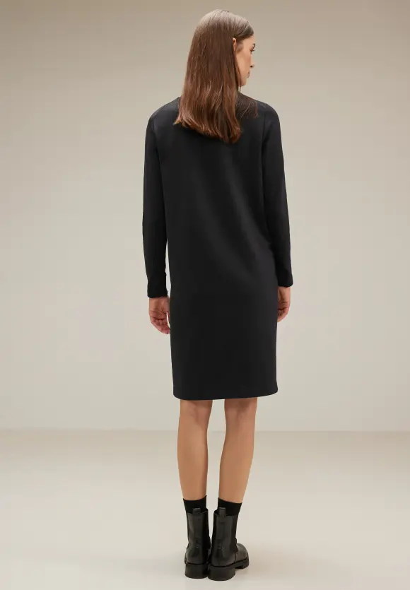 Sweatkleid mit Taschen - Black