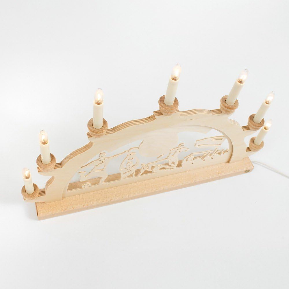 Holz-Schwibbogen Lichterbogen Schwibbogen aus dem Erzgebirge (Fussball, 50 cm)