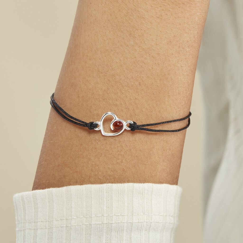 Bracelet Argent Blanc Mialy Ambre
