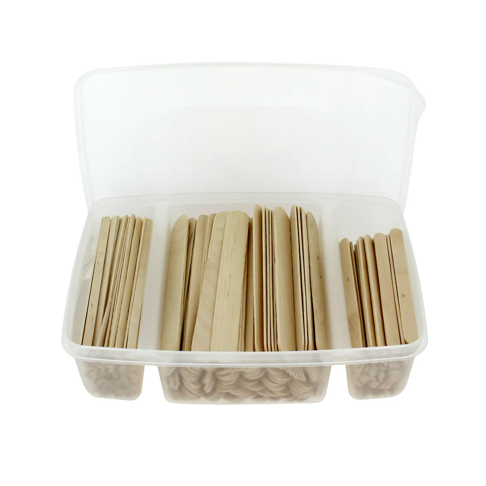 Boite spatules épilation bois assortiment 3 tailles x400