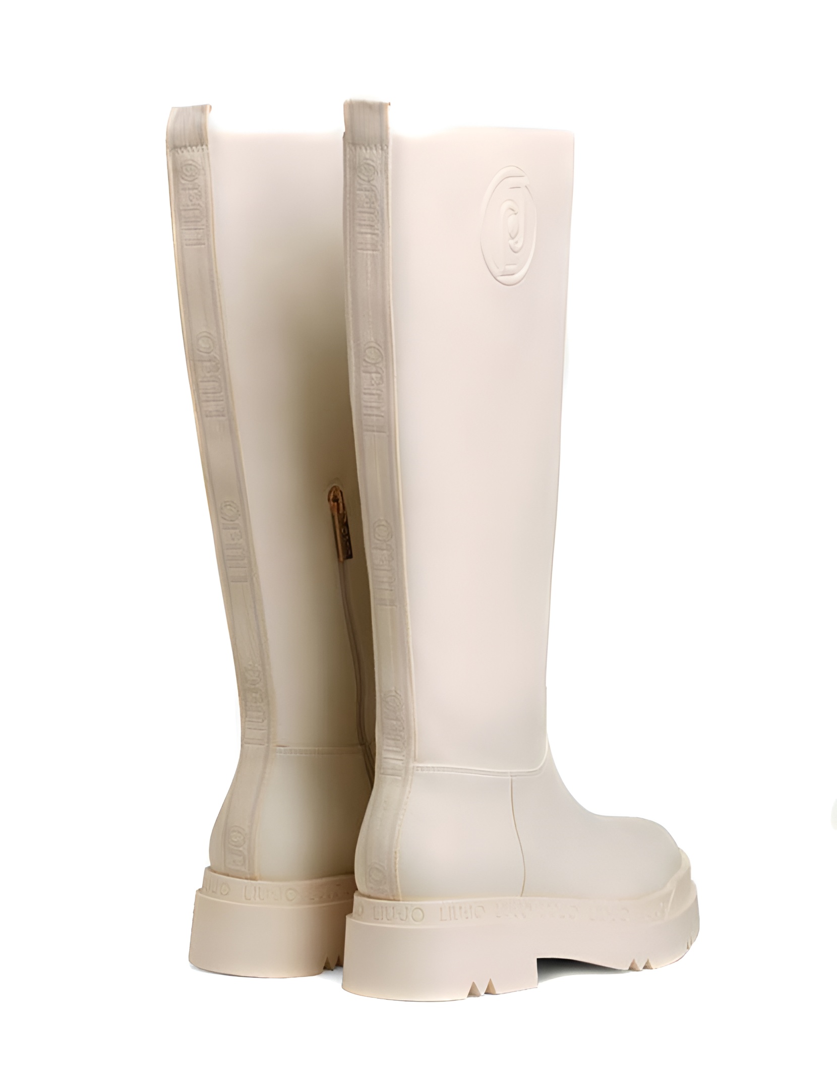 Beige Knee-High Boots