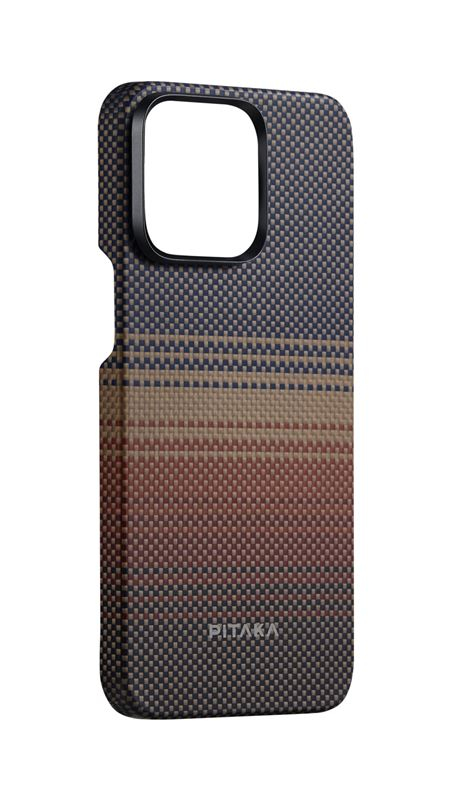 iPhone 15 Pro MagEZ 5 Fushion Weaving MagSafe Aramid Schutzhülle (KI1501SU) - Sunset (Rot / Schwarz)