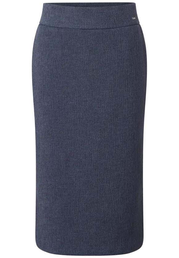 Midirock mit Struktur - casual denim blue