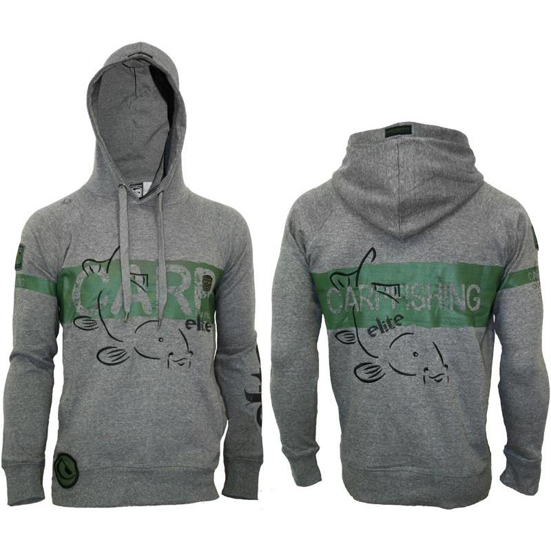 Sweat Homme Hot Spot Design Carpfishing Elite - Gris