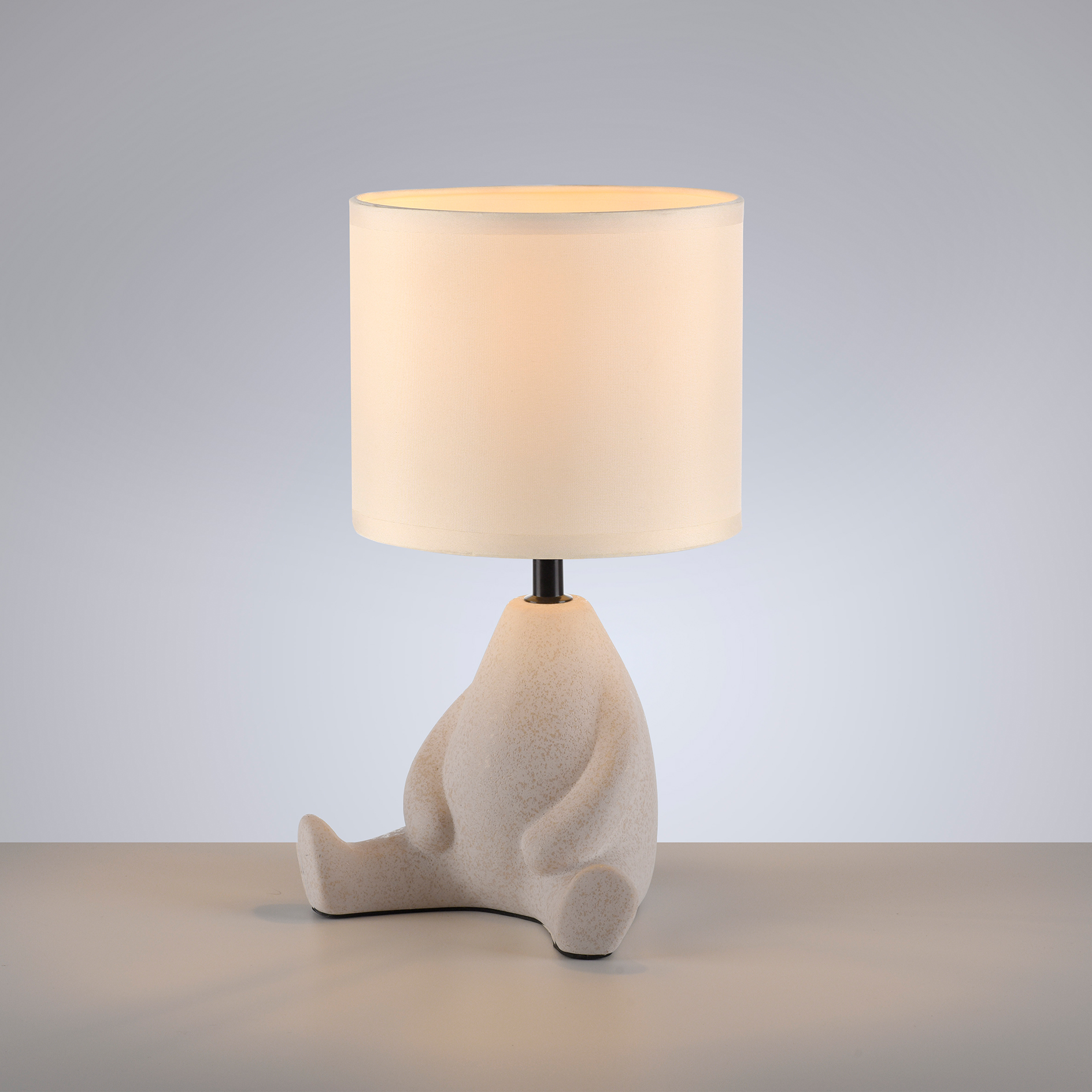 Tischleuchte - beige - Keramik - 32 cm hoch