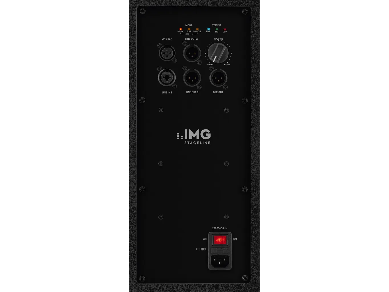 IMG Stage Line DRIVE-12A, 2-vejs, Gulv, 0 - 40 °C, 350 W, 700 W, 40 ohm (O)