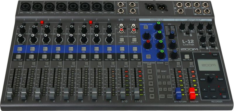 Zoom - L-12 LiveTrak - Mengtafel - Zwart
