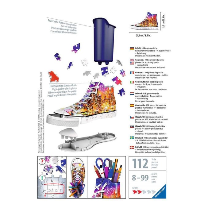 3D Puzzle - Sneaker - Skyline - 108 Teile