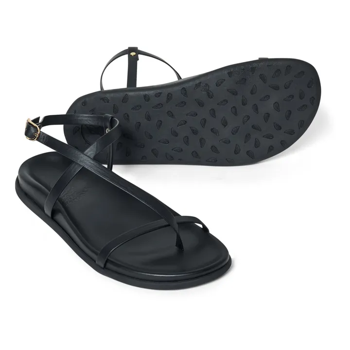Ancient Greek Sandals Sandales Aimilia | Noir