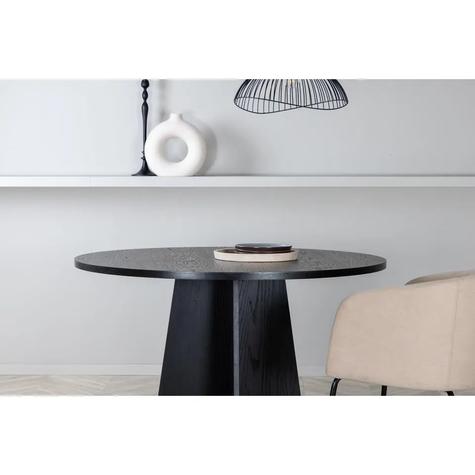 Eettafel Zwart Hout - 110x110x75cm - Bootcut