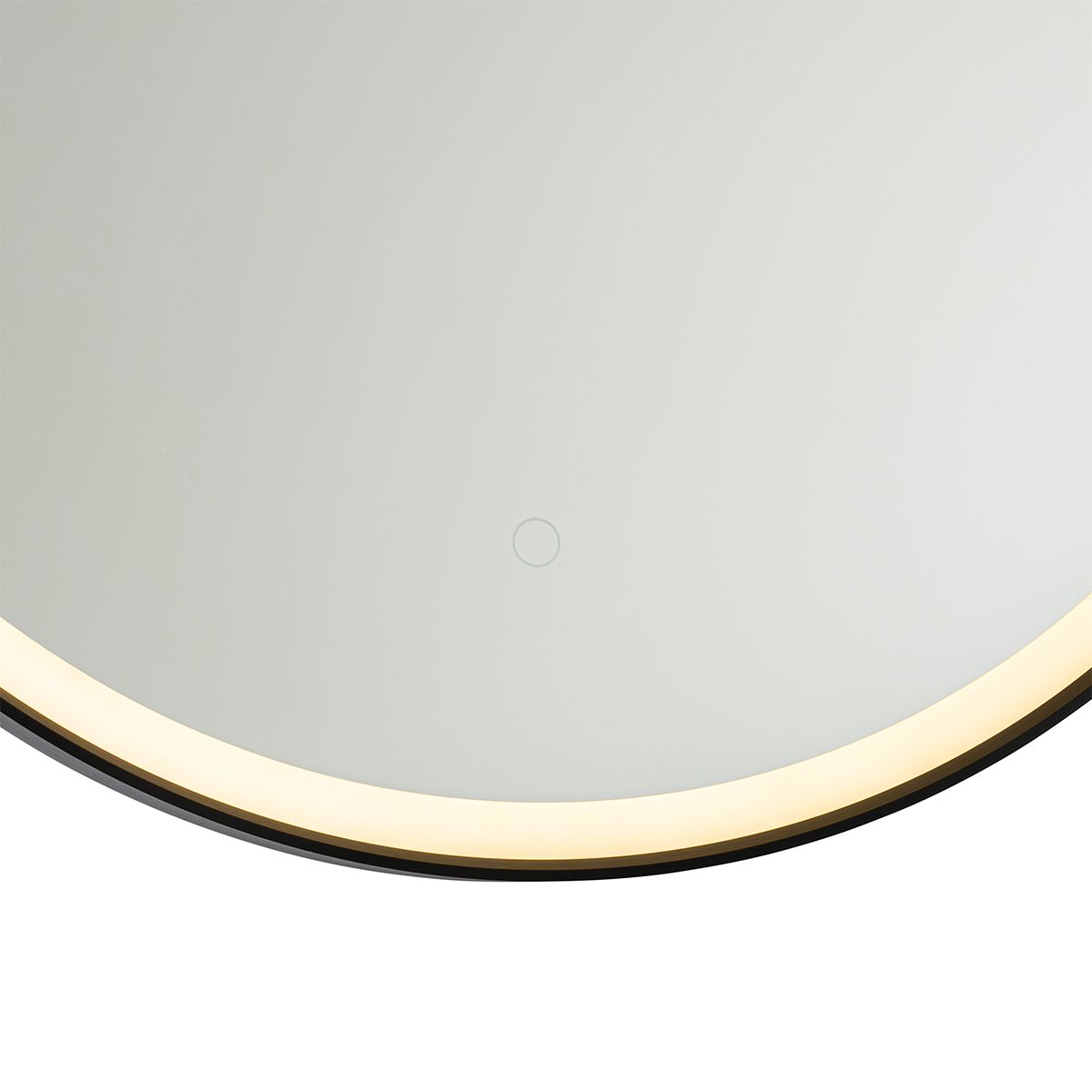Badkamerspiegel zwart 70 cm incl. LED met touch dimmer - Miral