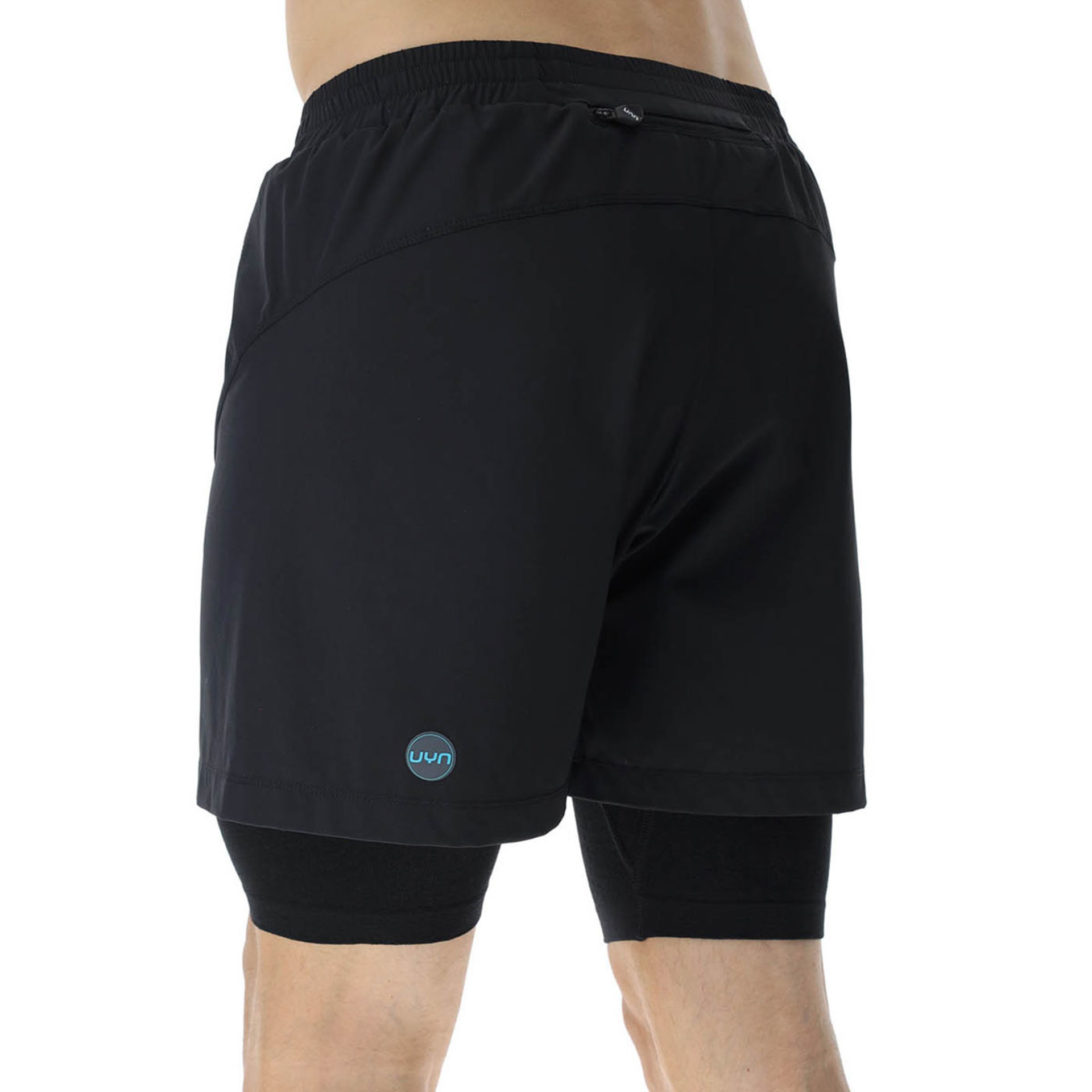 UYN Exceleration OW Performance 2in1 Hardloopbroek Kort Zwart Heren