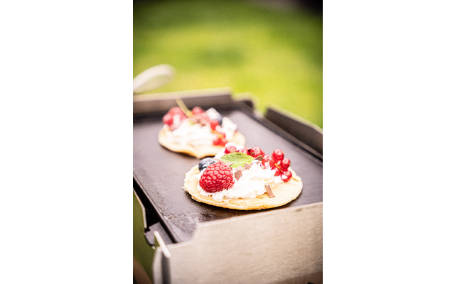 SKOTTI Grillplatte Kast aus Gusseisen 2 in 1 Plancha und Griddle
