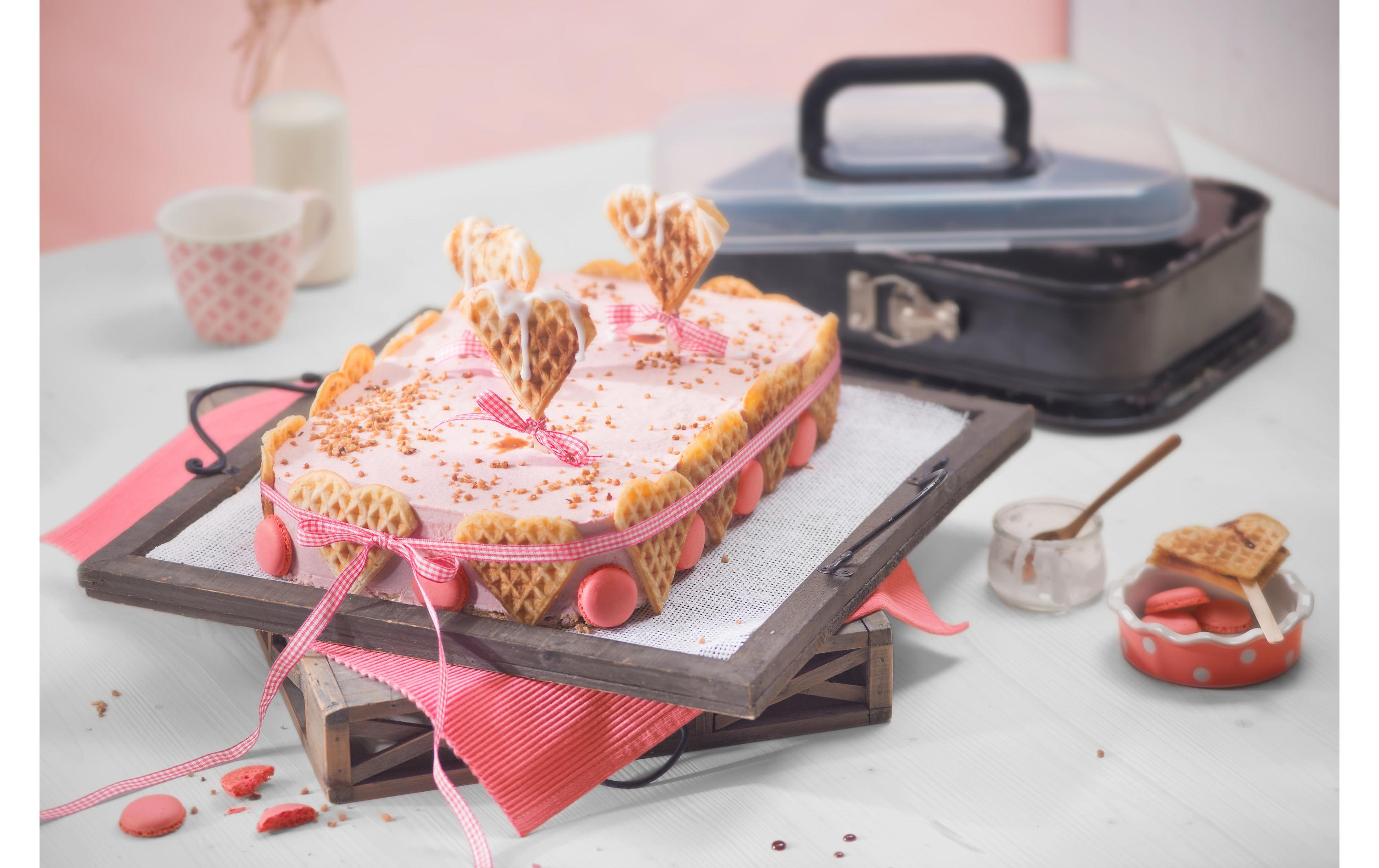 Springform Rechteckig mit TransporthaubeRechteckige Kuchenform