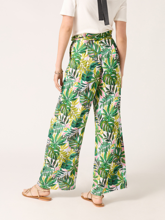 Pantalon fluide taille haute