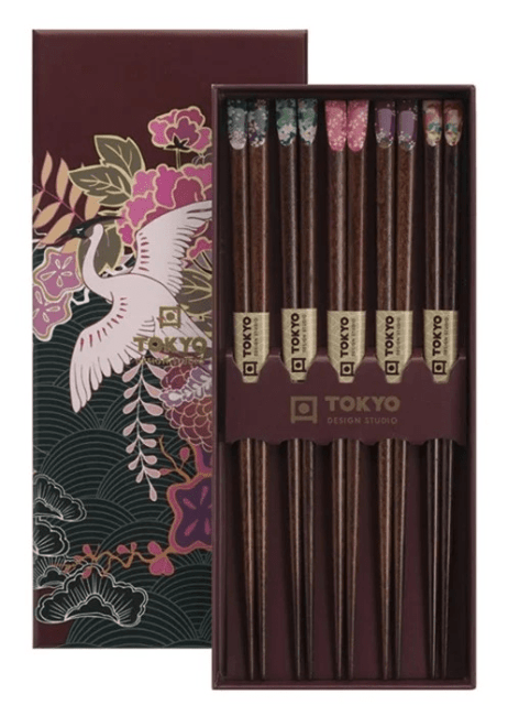 Tokyo Eetstokjes Geschenkset/5 Japanse Bloemen