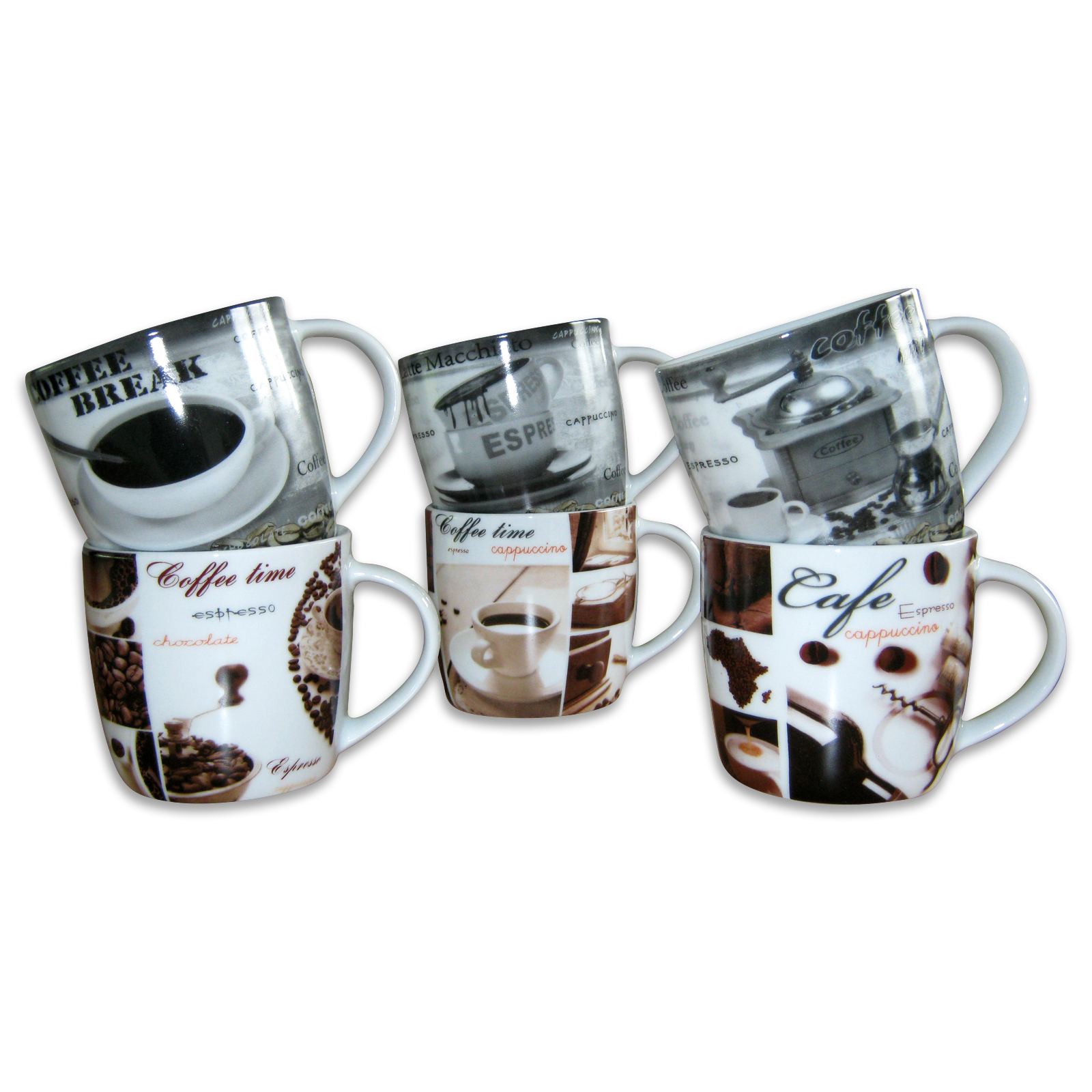 Kaffeebecher - Kaffeemotive - sortiertes Design
