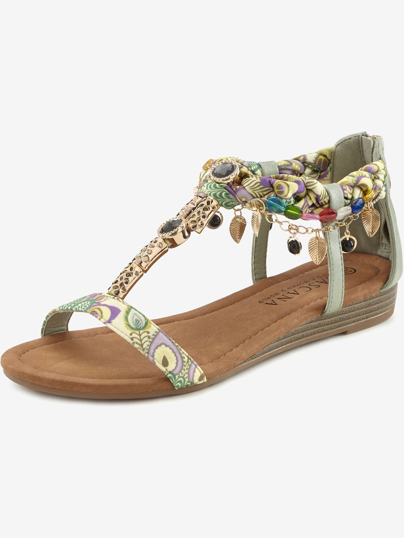 Sandales différents éléments décoratifs pour une allure, sophistiquée et raffinée
