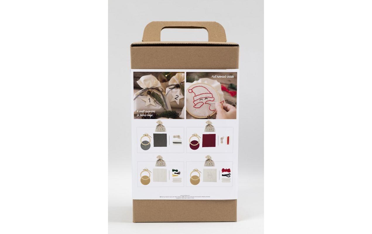 Adventskalender Bastelset Sticken, 4 StückAdventskalender mit neuen Bastelprojekten