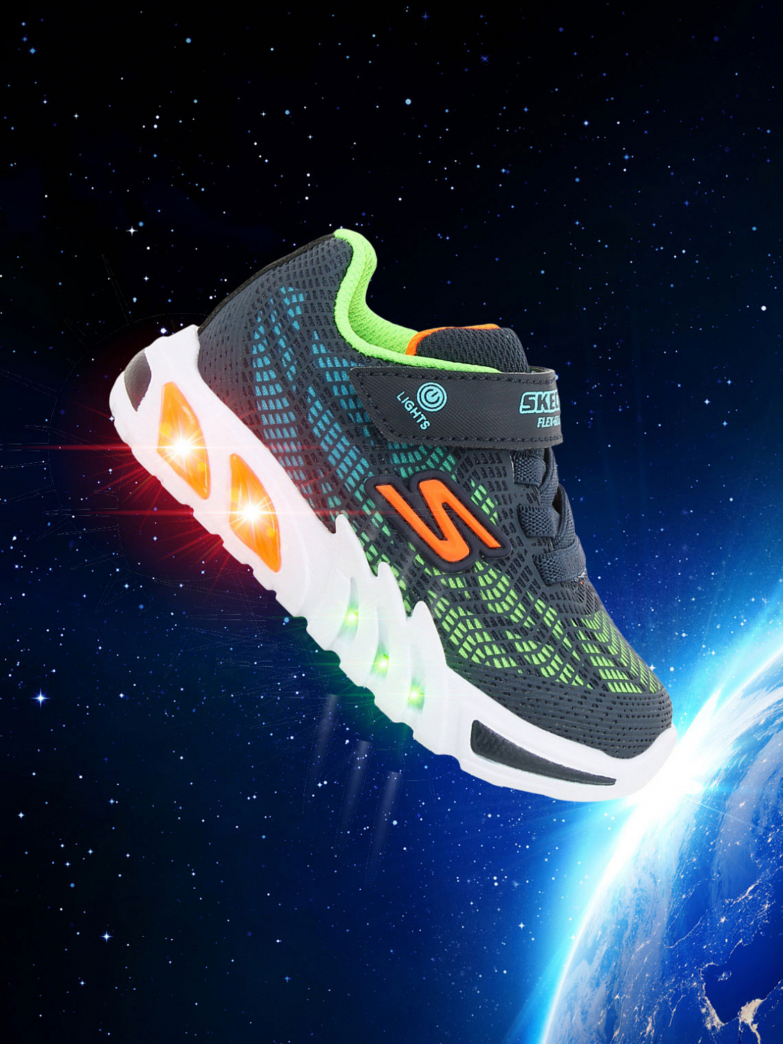 Skechers Boys flex - glow elite Blinkesko