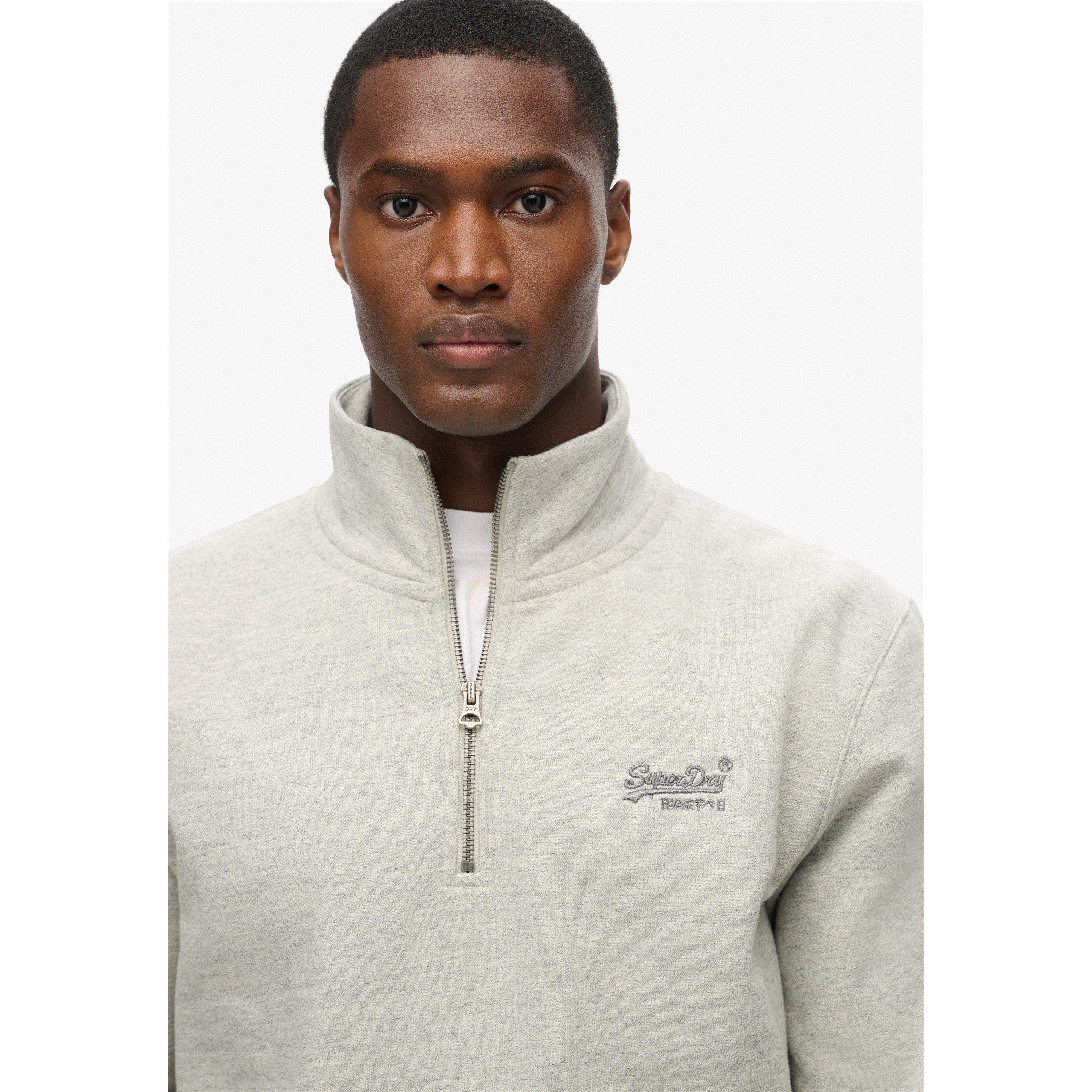 Superdry Henley Quarter Zip Fleece Top