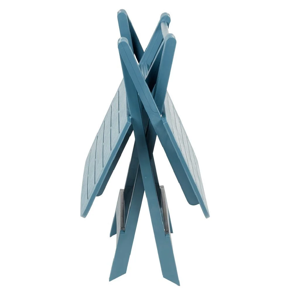 Table pliante Relax plastique bleu 72x70xH79cm