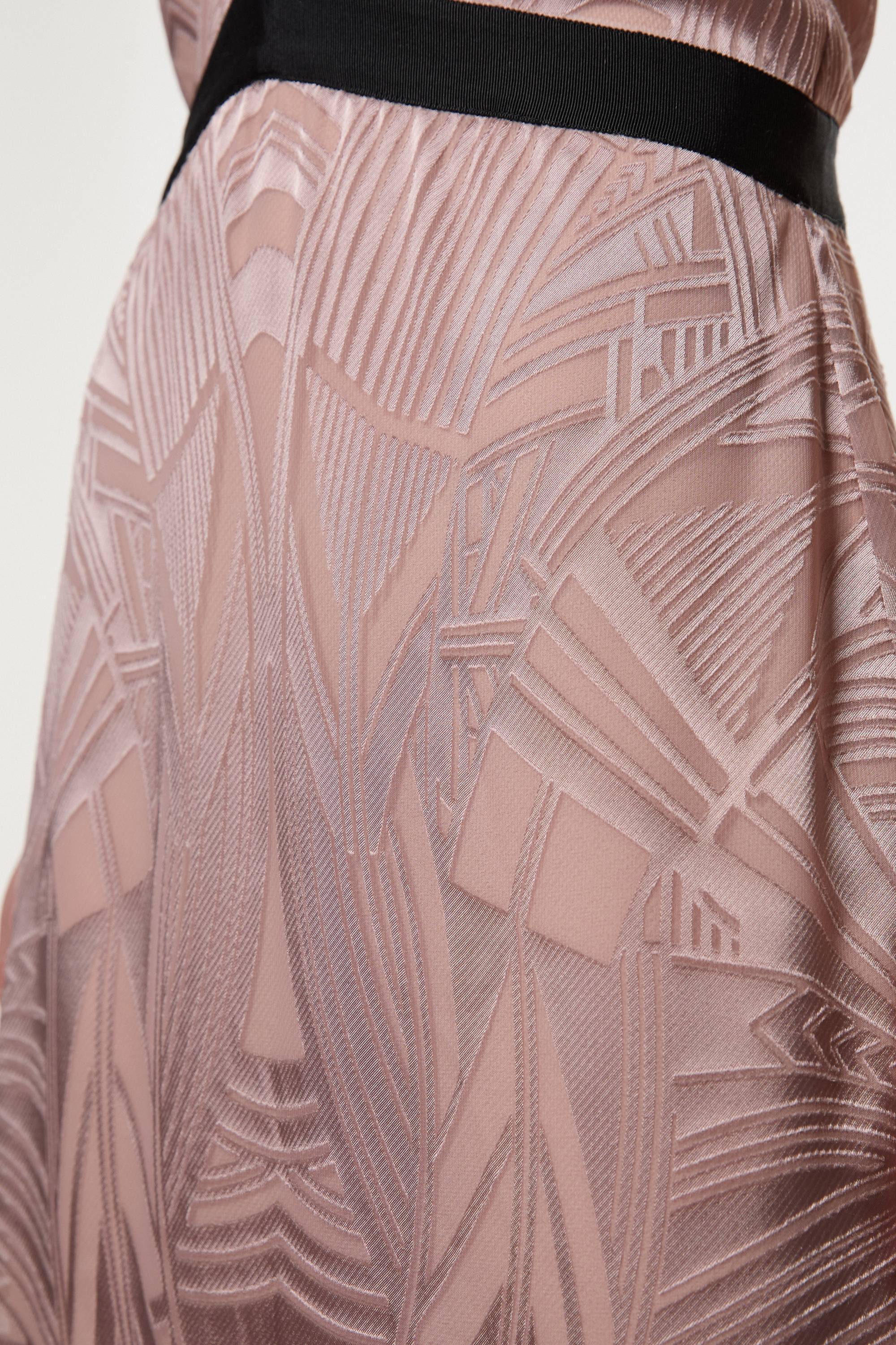 KarenMillen Amelia Graham Robe Colonne en Tissu Tissé avec Détail Lacets Burnout