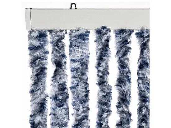 Moustiquaire Bleu blanc et argenté 90x220 cm Chenille