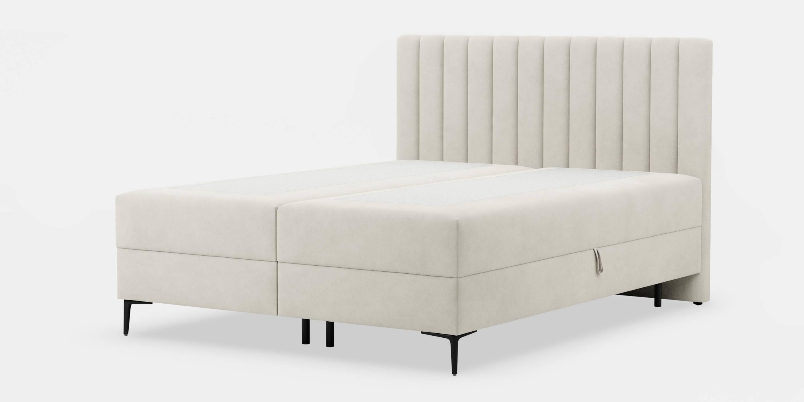 by fonQ Pazara Boxspring met Opbergruimte 180 x 200 cm - CrÃ¨me / Zwart