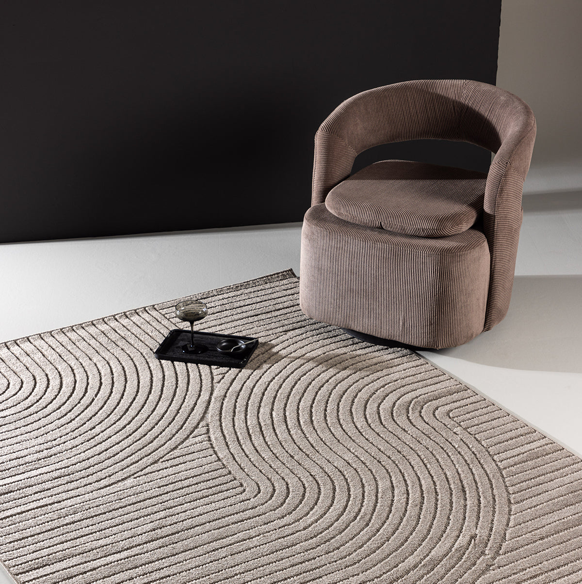 Nest living Misha Groot Vloerkleed 340 x 240 cm - Bruin