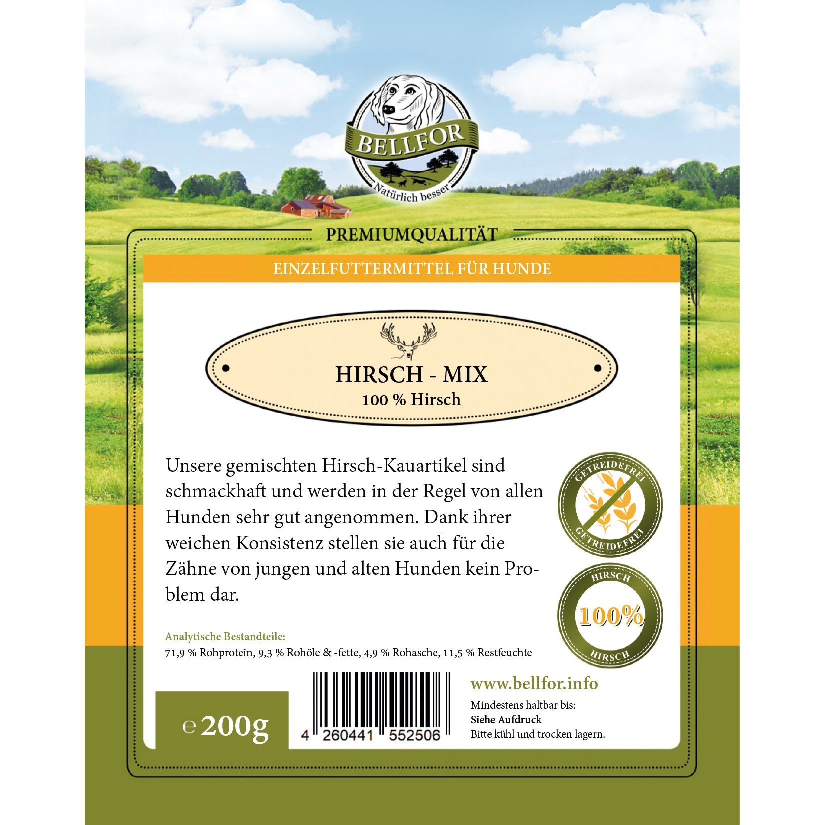 Snack pour chien - mélange cerf - hirsch mix - 200g