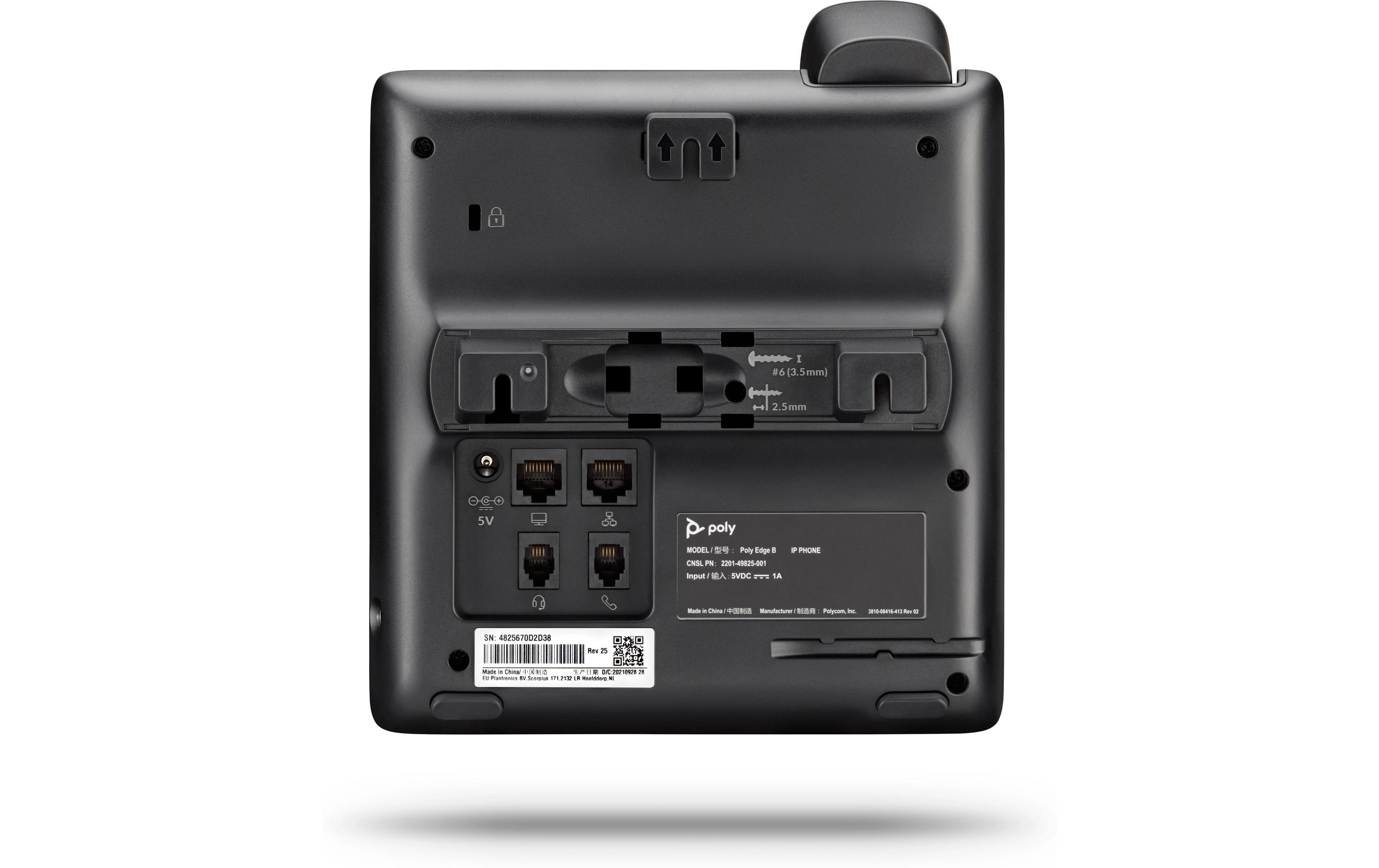 Tischtelefon Poly Edge B10 Schwarz, Google VoiceSicherer Auftritt am Telefon