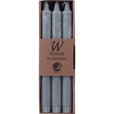 Windsor kronelys ren stearin 2,3x24 cm 6-pak - grøn