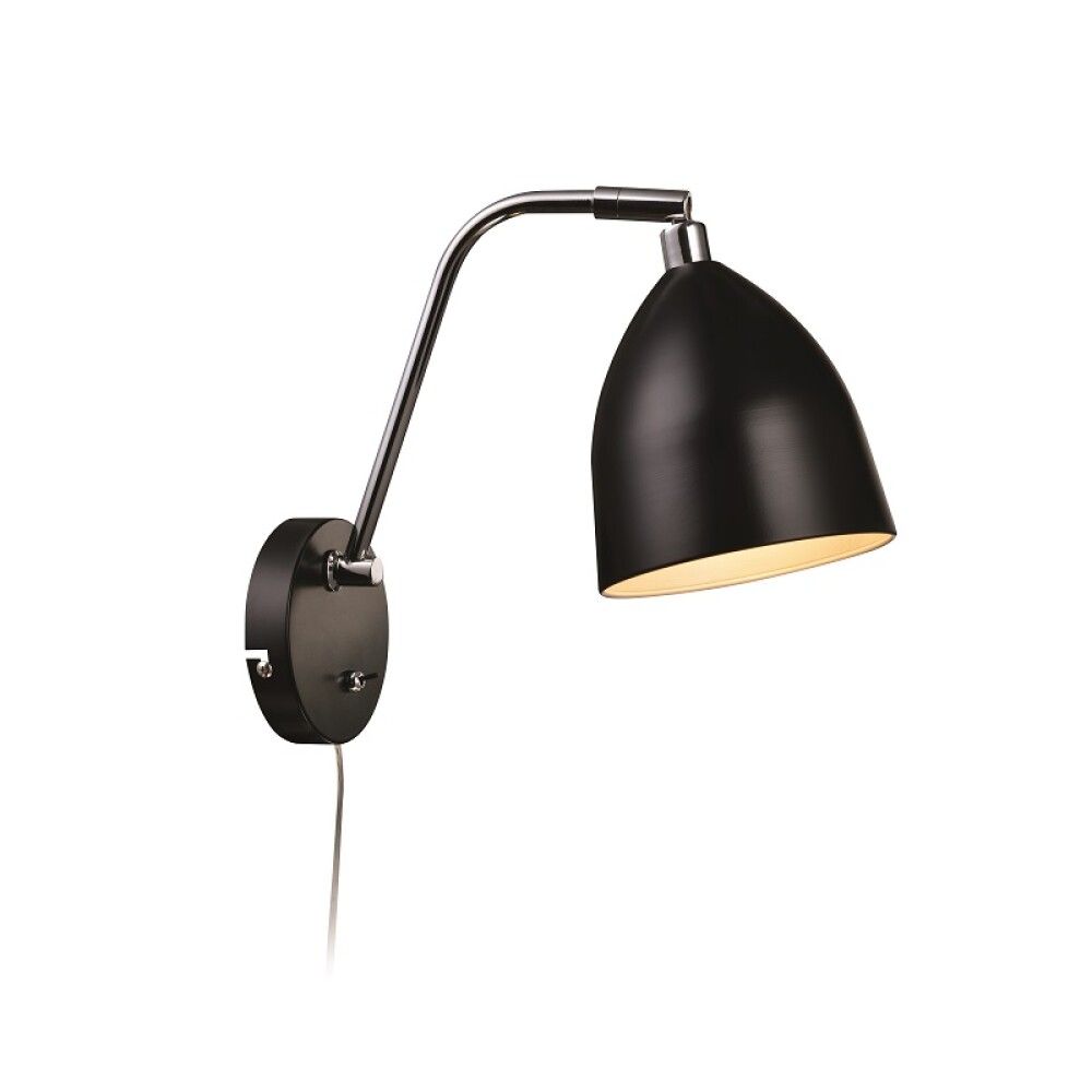 VEGGLAMPE MARKSLÖJD FREDRIKSHAMN E27 SVART