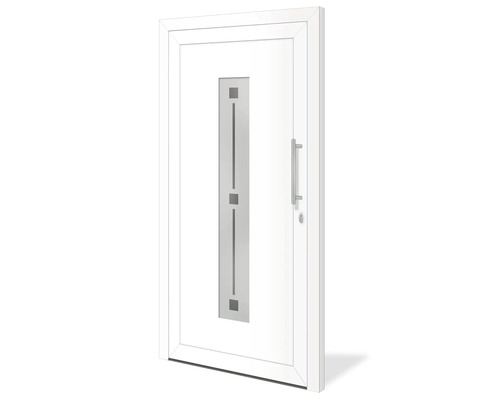 Aluminium voordeur Alaska wit 1100 x 2100 mm rechts