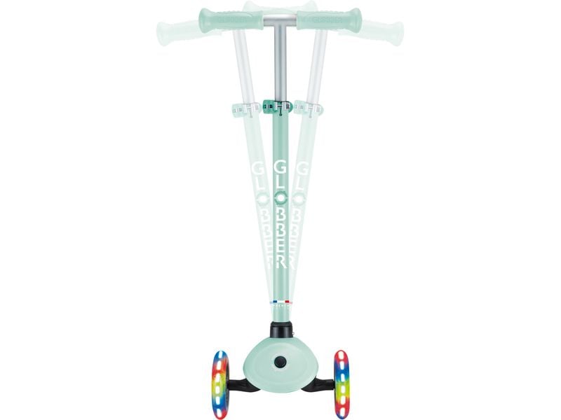 GLOBBER Scooter Primo Lights Mint 3-Rad-Roller mit Beleuchtung für Kinder