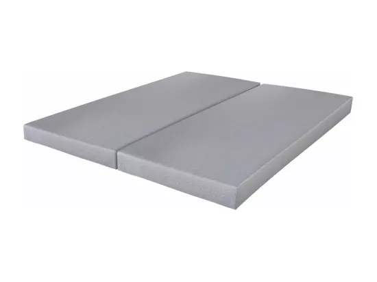 Sommier déco SR9 - Gris clair 2x90x190 - Lattes bois - H.13 cm - Made in France
