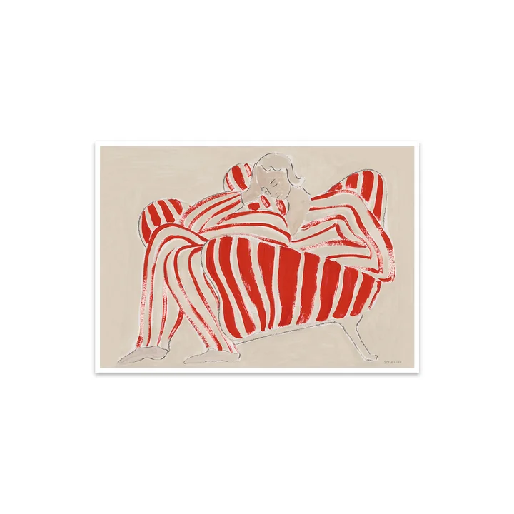 The Poster Club - Red Chair von Sofia Lind, 30 x 40 cm
