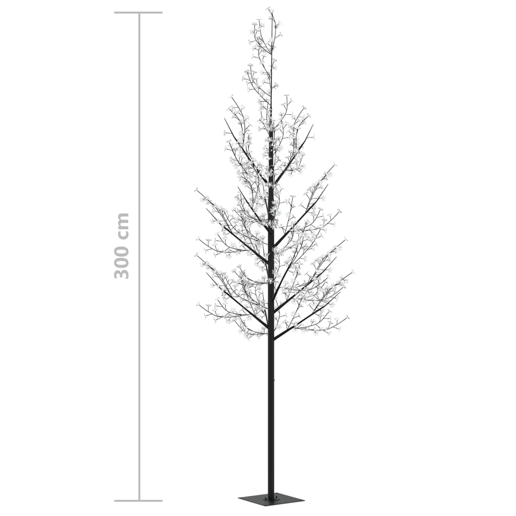 Sapin de noël 600 led colorées cerisier en fleurs 300 cm