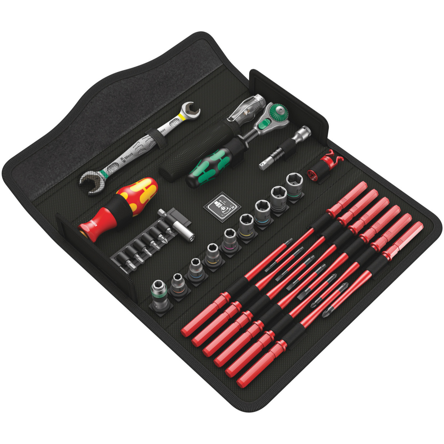 Wera 05135926001 35-Delige Kraftform Kompact W1 Service gereedschapset in Etui