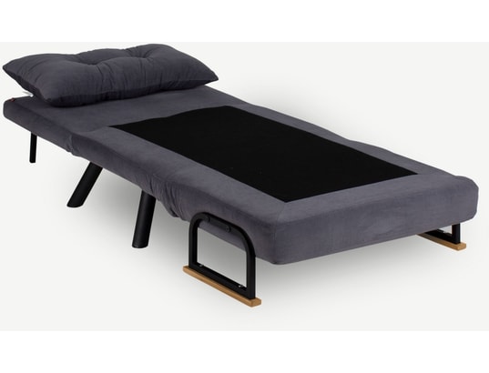 CONCEPT1 - Fauteuil convertible Sando Single gris 67 x 78 x h78