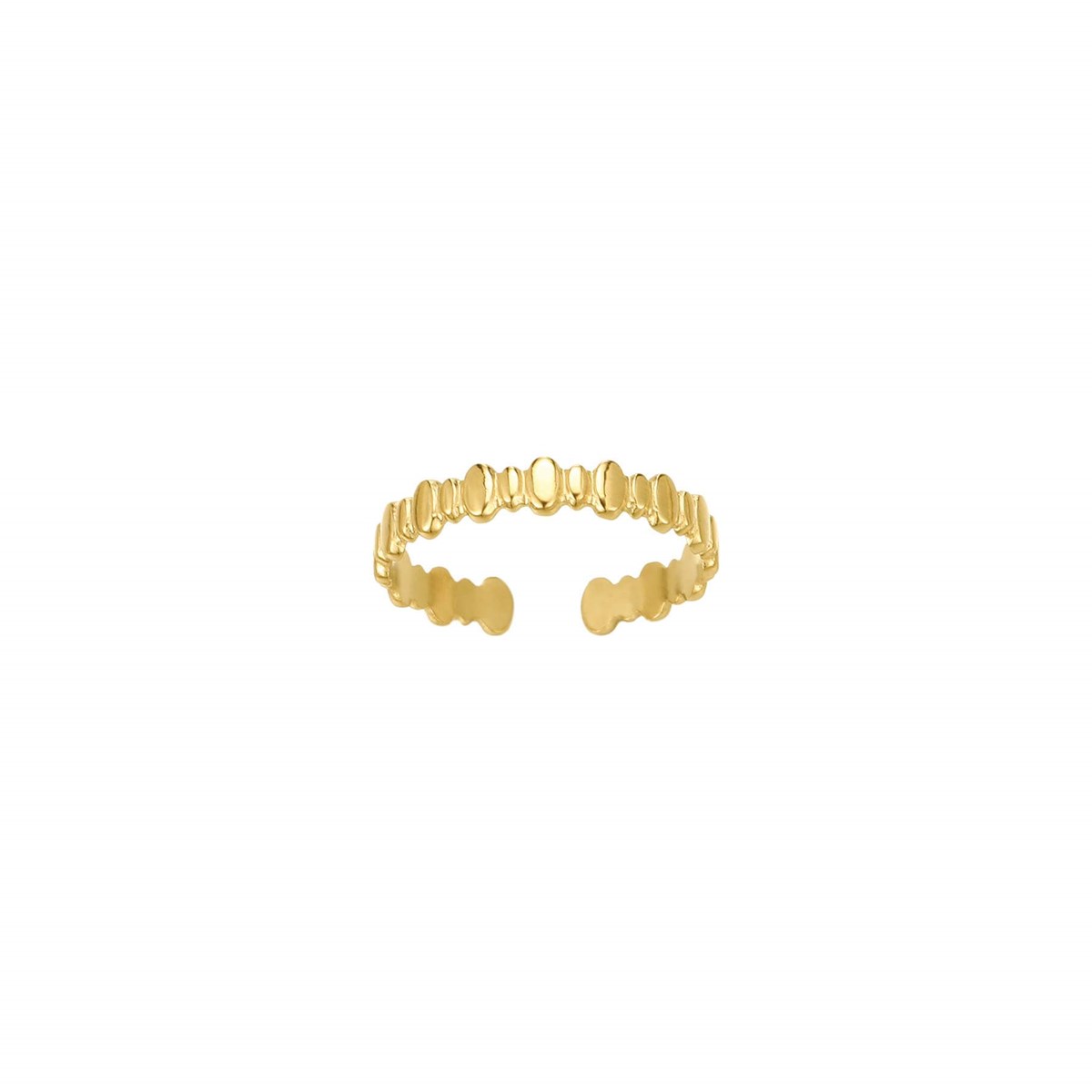 Bague Anna acier dorée or