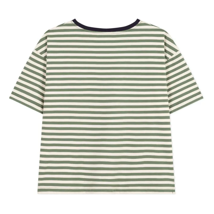 Petit Bateau T-shirt Rayé - Collection Femme | Vert kaki