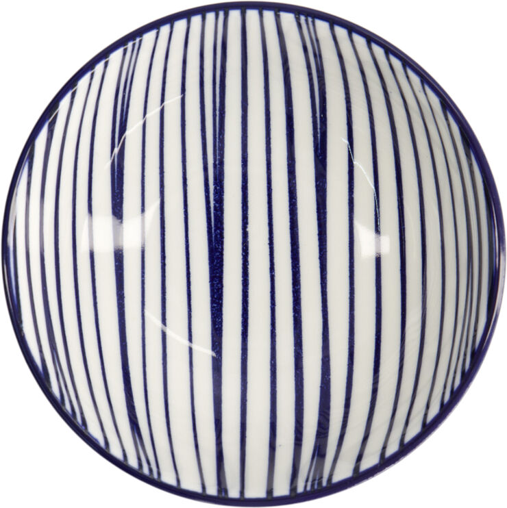 Tokyo Design Studio Nippon Blå fad 9,5x3cm Linjer Blue/white