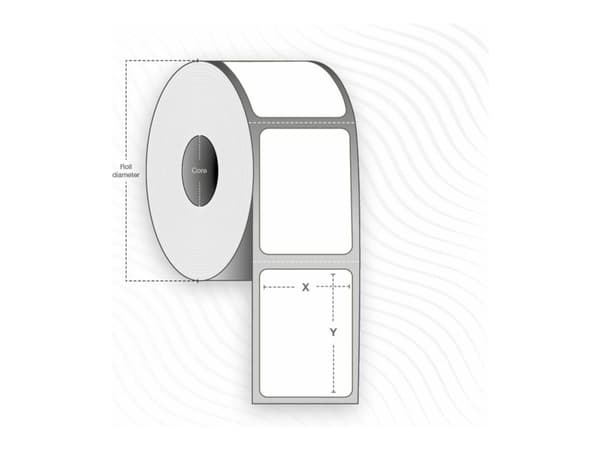 Capture - Permanet adhesiv - belagt - hvit - 51 x 25 mm 30960 etikett(er) (12 rull(er) x 2580) merkelapper (alternativ for: Zebra 880199-025D)