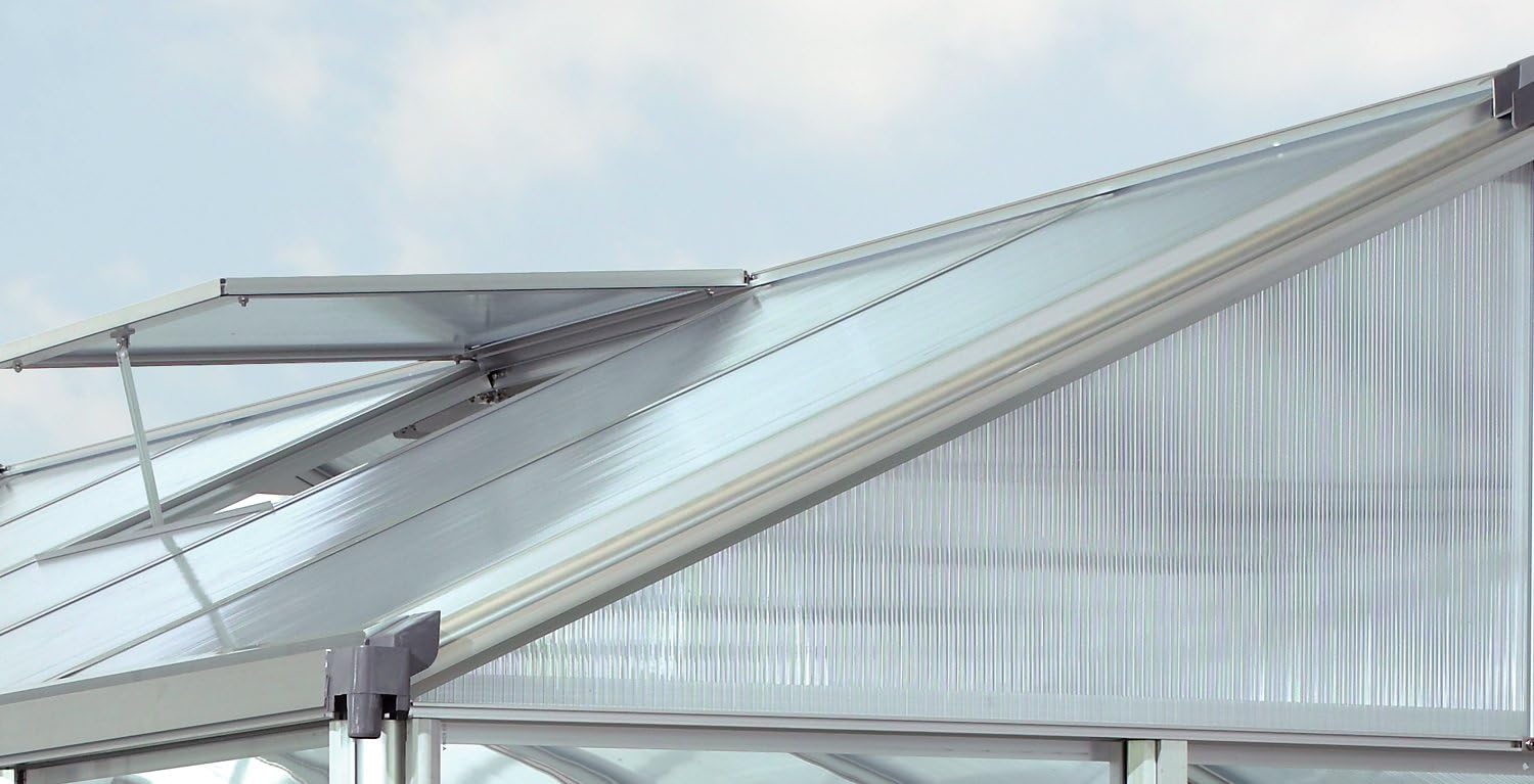 Vitavia Gewächshaus Zeus 15700', schwarz, 15,7 m², 16 mm HKP | Wetterfestes & stabiles Treibhaus | Perfekt für Gemüse & Pflanzen | Robust & langlebig