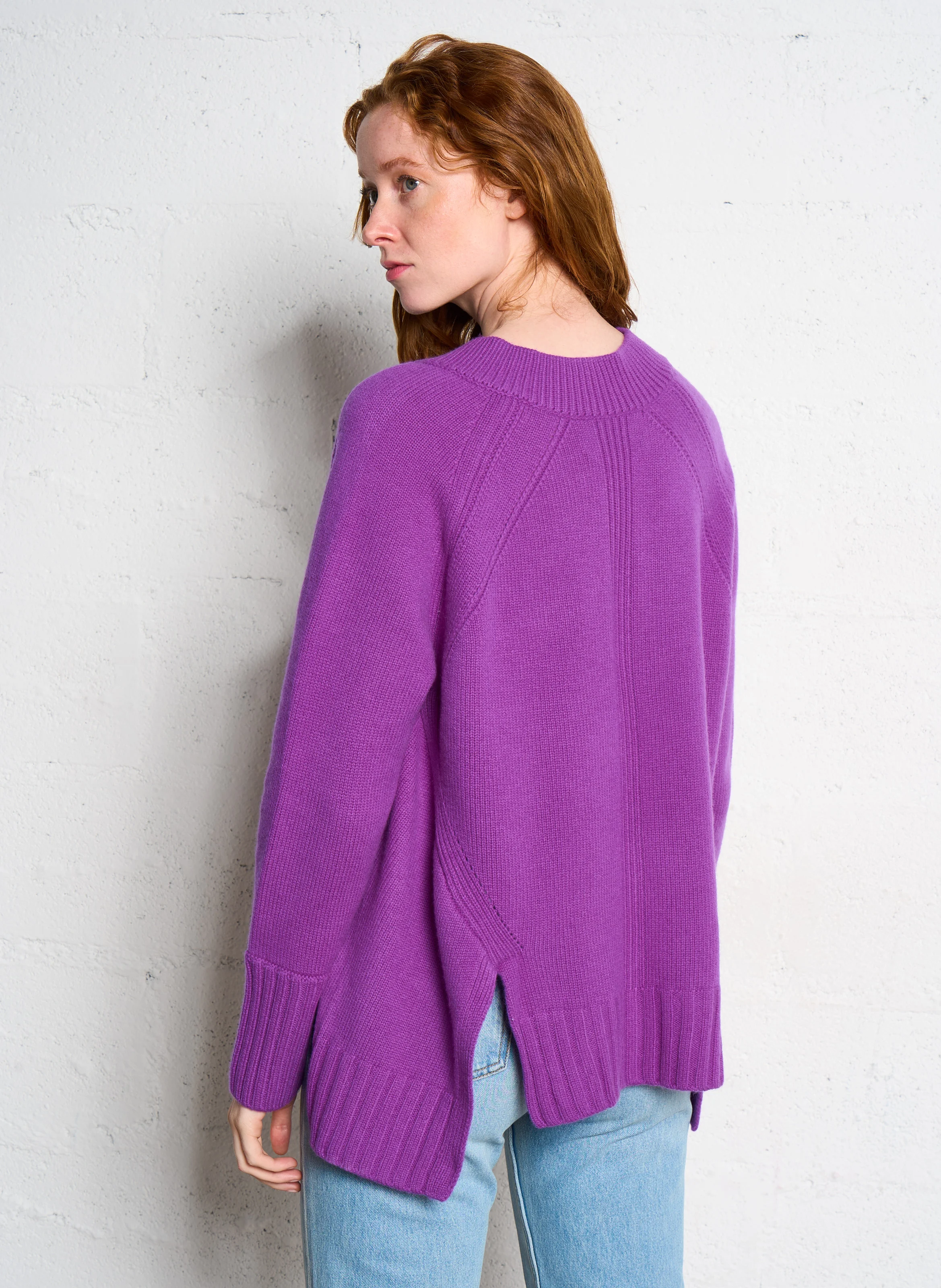 ARRY - Pull col V en laine | Violet