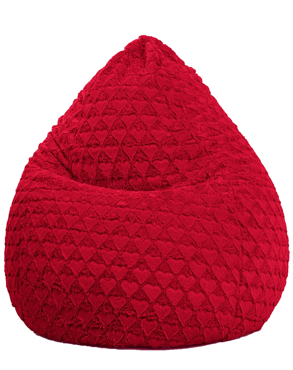 BeanBag FLUFFY HEARTS XL, 70 x 110 (Farbe: rot)